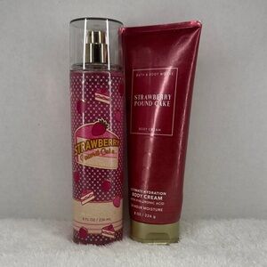 Bath & Body Works Strawberry Pound Cake Body Cream & Mist